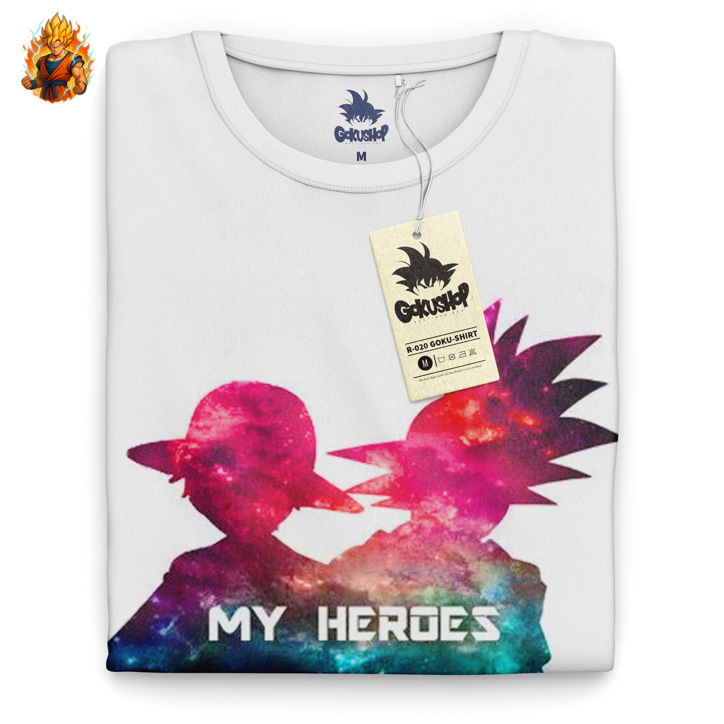T-shirt Dragon Ball Z Goku & Luffy Héros