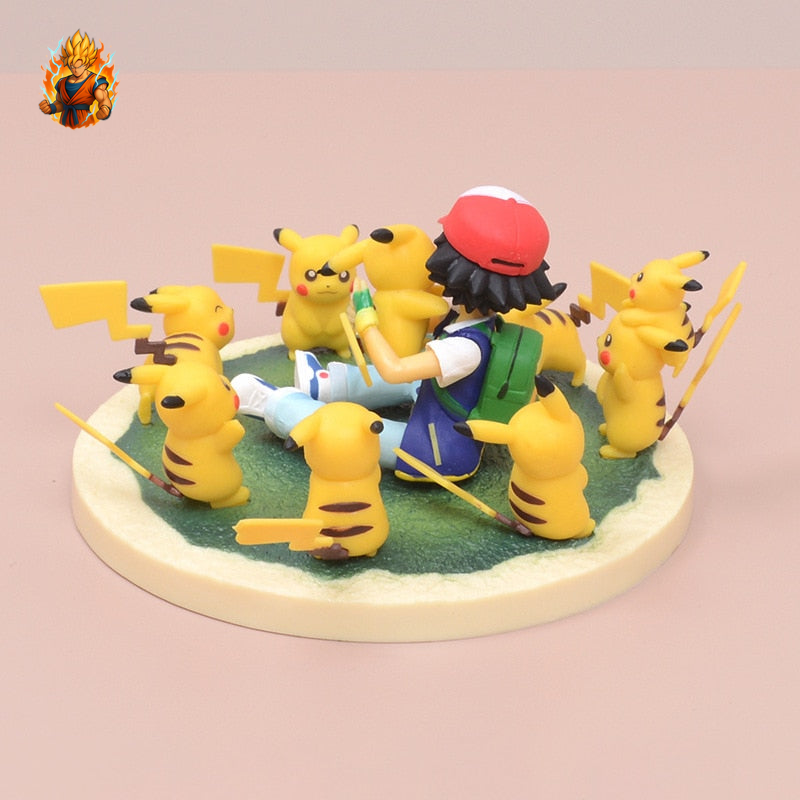 Figurine Pikachu et Sacha