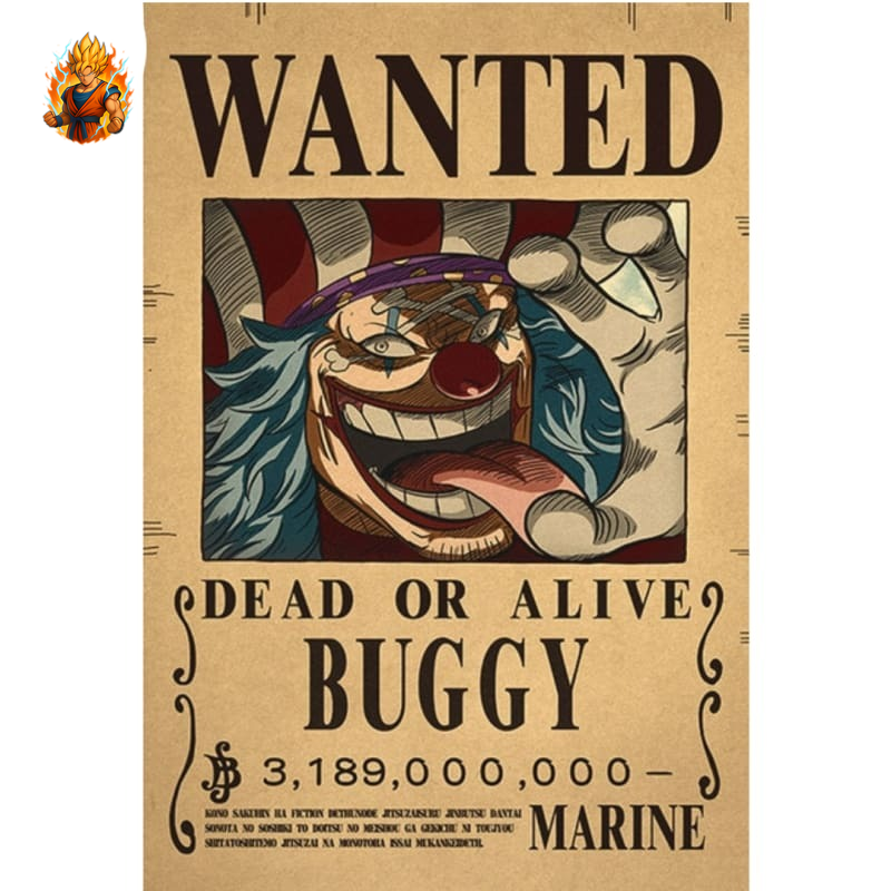 Poster Wanted Baggy Yonko - One Piece-Ma boutique