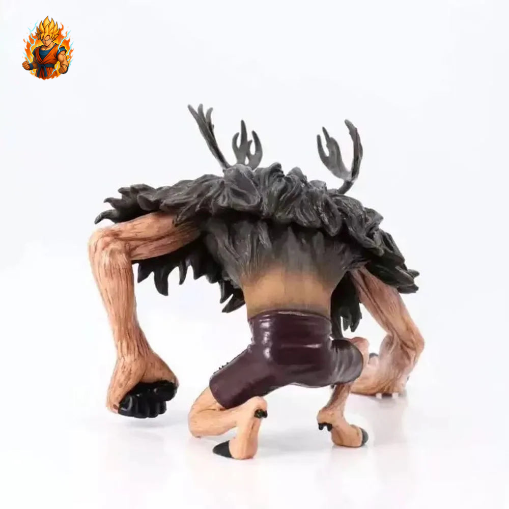 , mais en anglais avec des termes japonais Sa traduction en français pourrait être Figurine One Piece Chopper Hito Hito no Mi