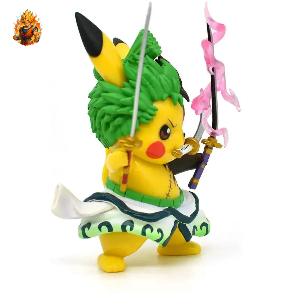 , mais en anglais Cependant, il contient des noms propres qui sont universels Une traduction possible pourrait être Figurine de cosplay de Pokémon One Piece Lorenor Zorro