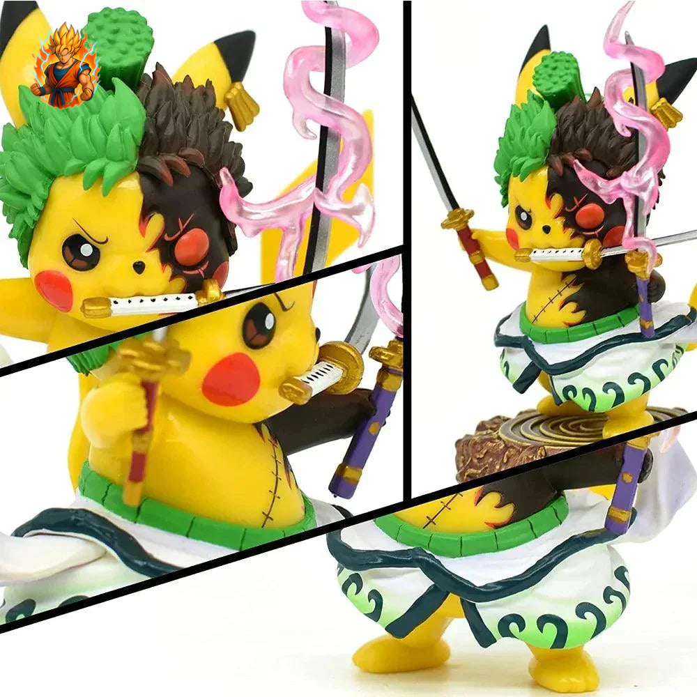 , mais en anglais Cependant, il contient des noms propres qui sont universels Une traduction possible pourrait être Figurine de cosplay de Pokémon One Piece Lorenor Zorro