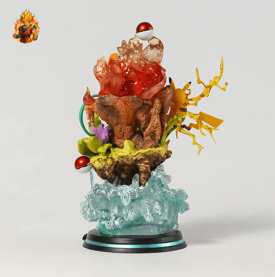 Figurine Pokémon - Pikachu, Salamèche, Bulbizarre et Carapuce