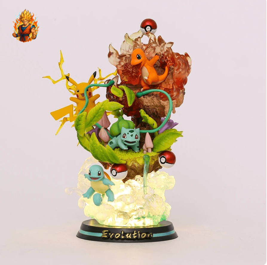 Figurine Pokémon - Pikachu, Salamèche, Bulbizarre et Carapuce