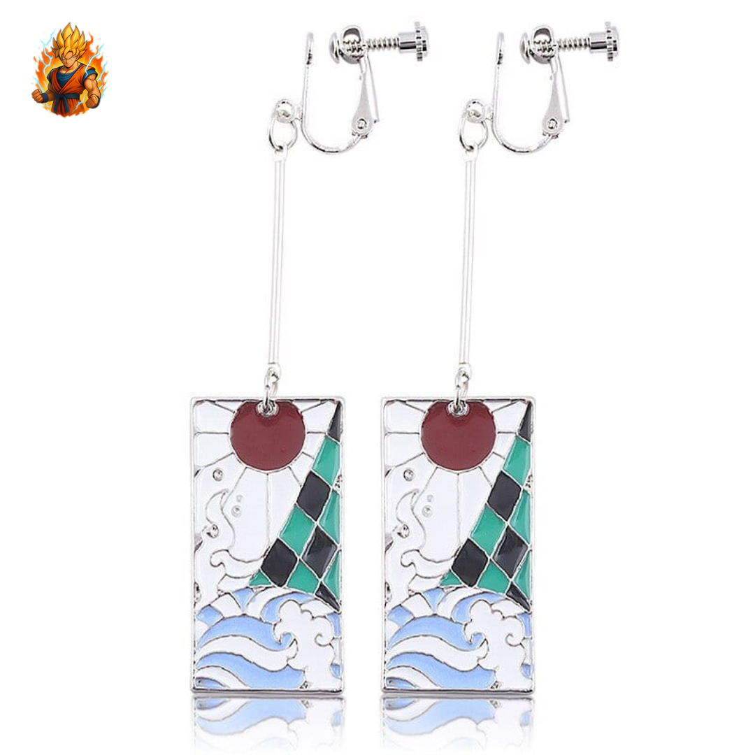 Boucles d'oreilles Tanjiro - Demon Slayer™.-Ma boutique