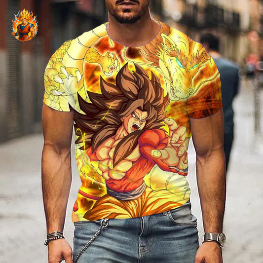 T-Shirt Dragon Ball Goku Saiyajin 4 x Shenron-Ma boutique