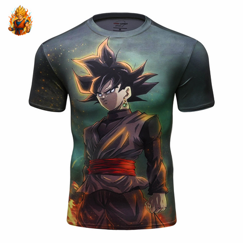 Schwarzes T-Shirt „Dragon Ball Super Goku“-Ma boutique