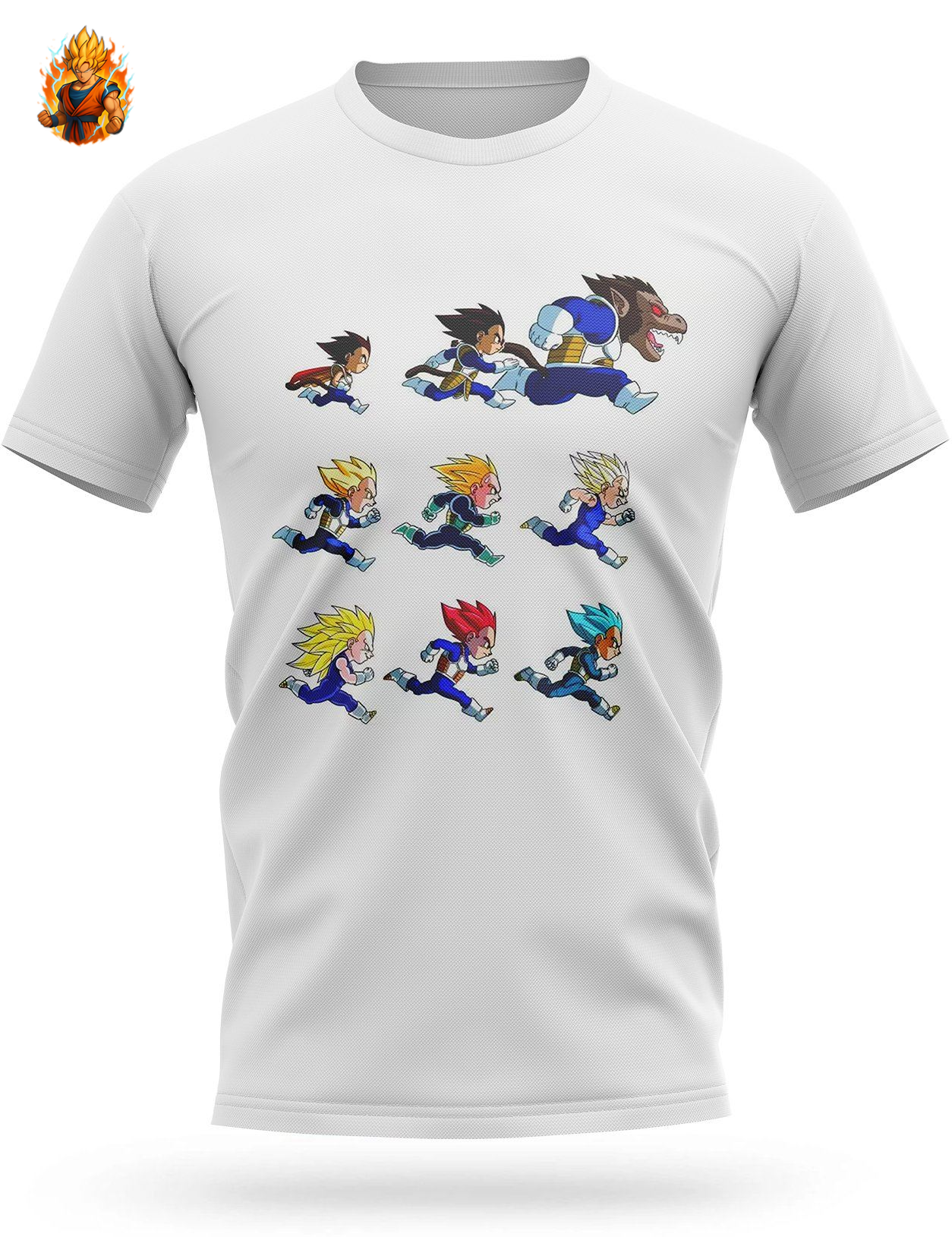 T-Shirt Dragon Ball Transformations Vegeta-Ma boutique