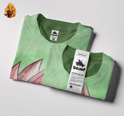 Dragon Ball Super Goku T-shirt noir SSJ rose