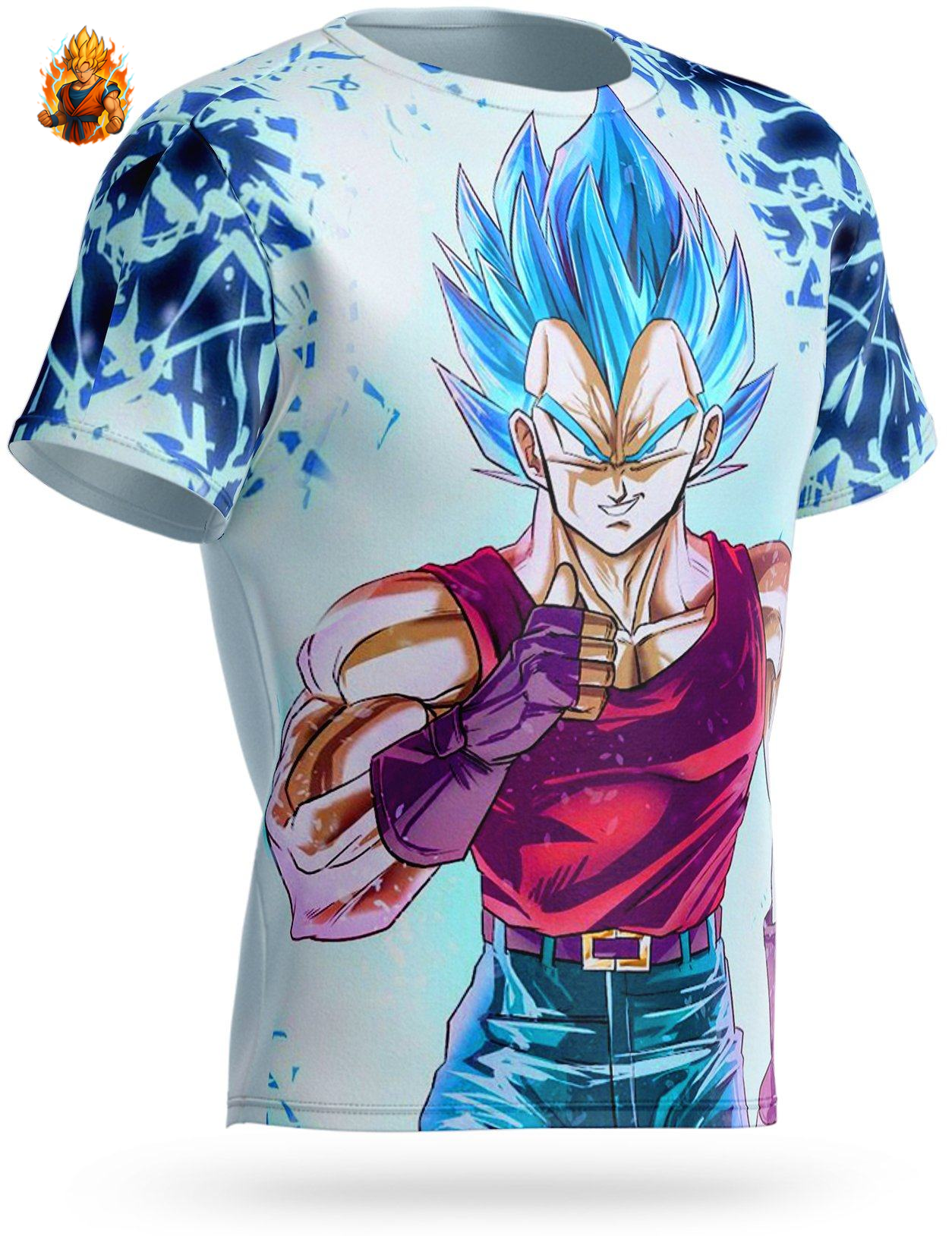 Dragon Ball Super Vegeta SSJ T-shirt bleu-Ma boutique