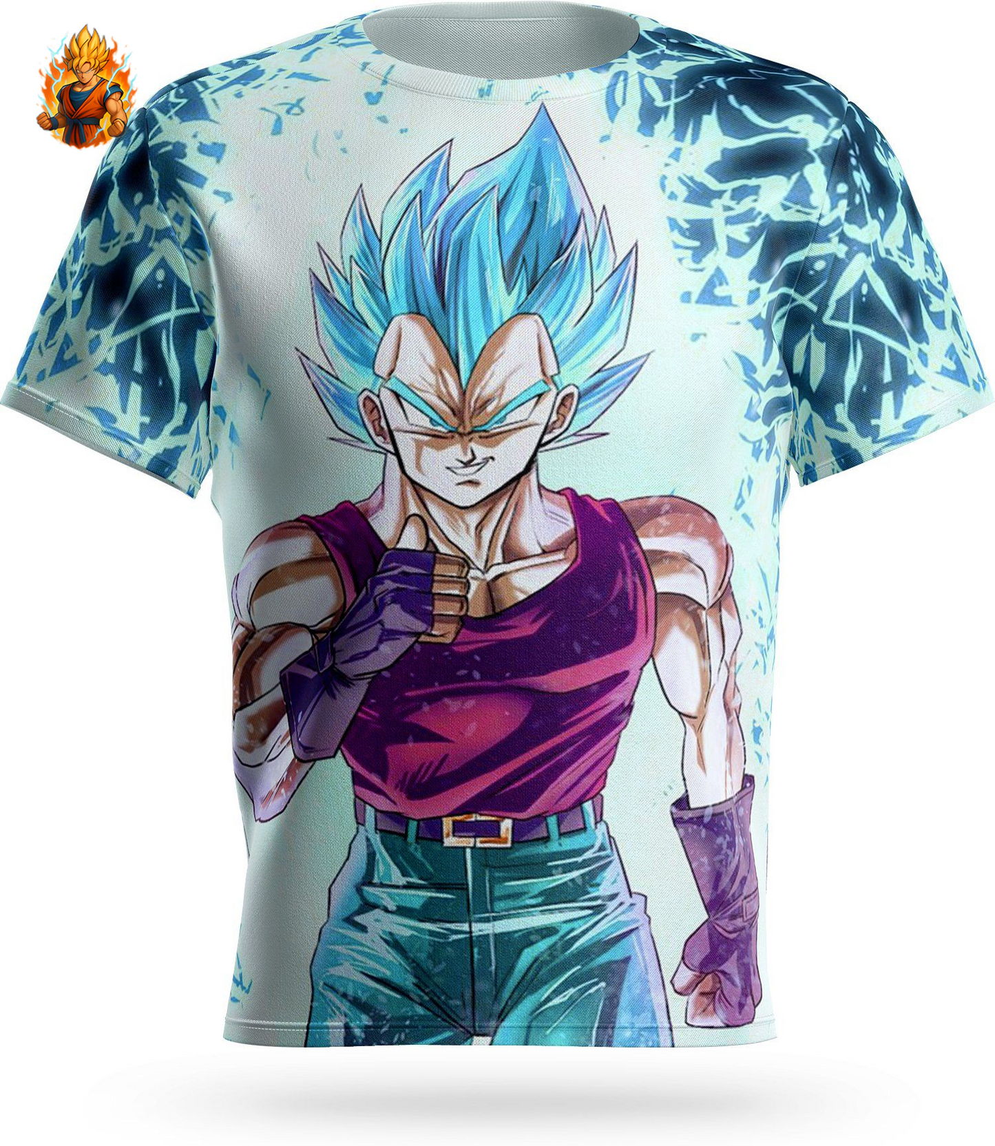 Dragon Ball Super Vegeta SSJ T-shirt bleu