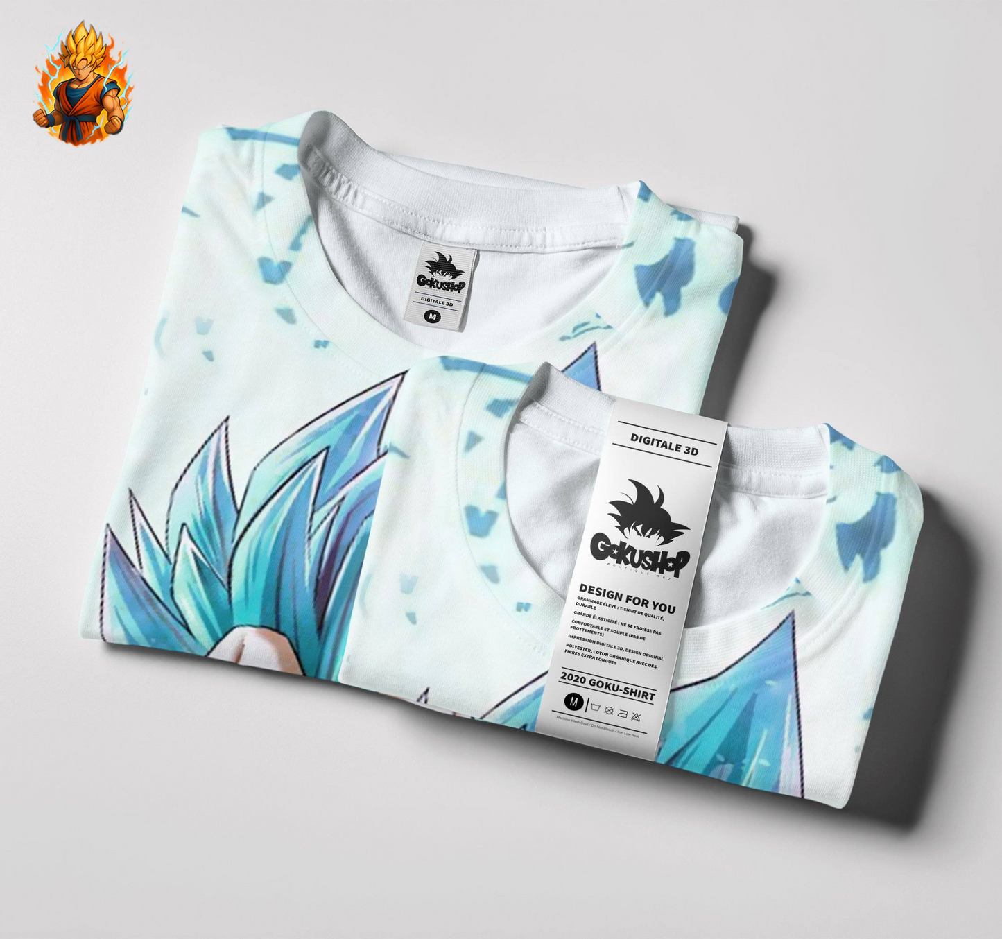 Dragon Ball Super Vegeta SSJ T-shirt bleu
