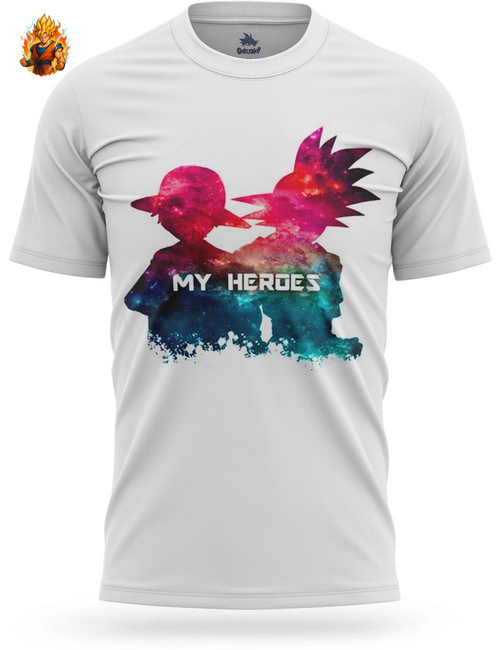 T-shirt Dragon Ball Z Goku & Ruffy Héros-Ma boutique