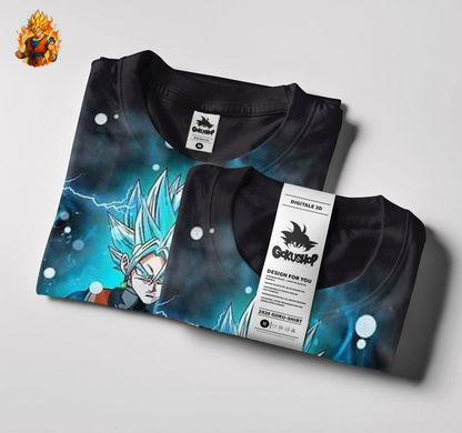 Dragon Ball Vegeto Super Saiyajin T-shirt bleu
