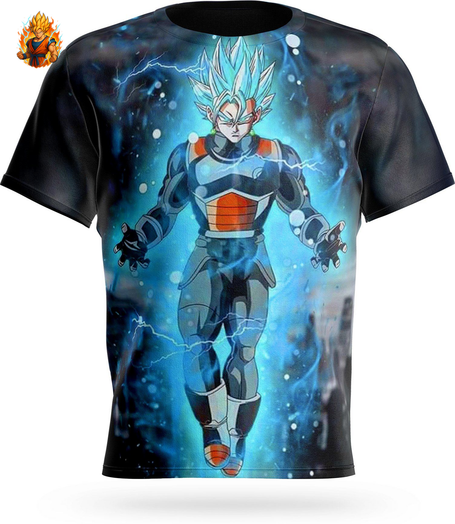 Dragon Ball Vegeto Super Saiyajin T-shirt bleu