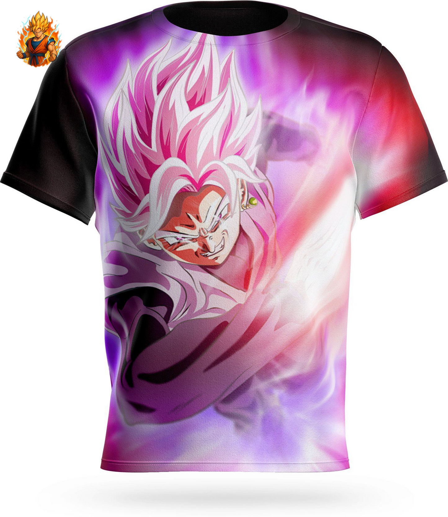 Dragon Ball Super Goku Noir Rosé T-shirt de combat