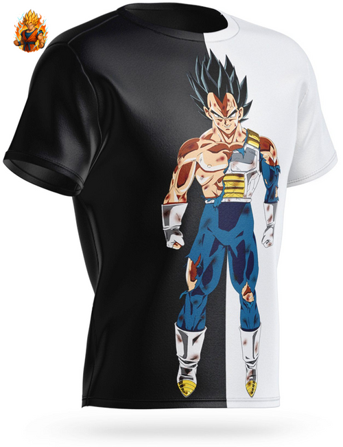 Dragon Ball Vegeta T-shirt noir et blanc-Ma boutique