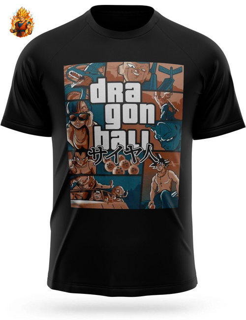 T-Shirt Dragon Ball Z Grand Theft Auto (GTA)-Ma boutique