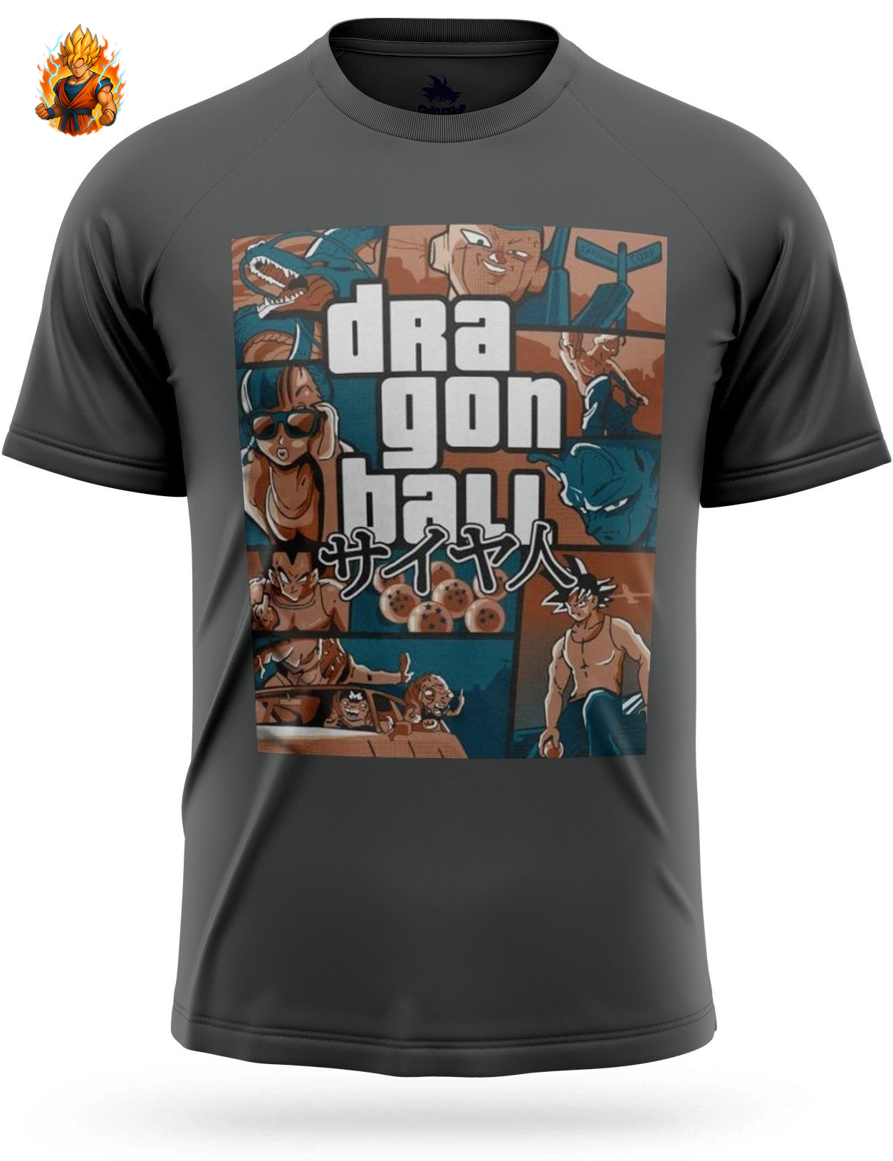 T-Shirt Dragon Ball Z Grand Theft Auto (GTA)