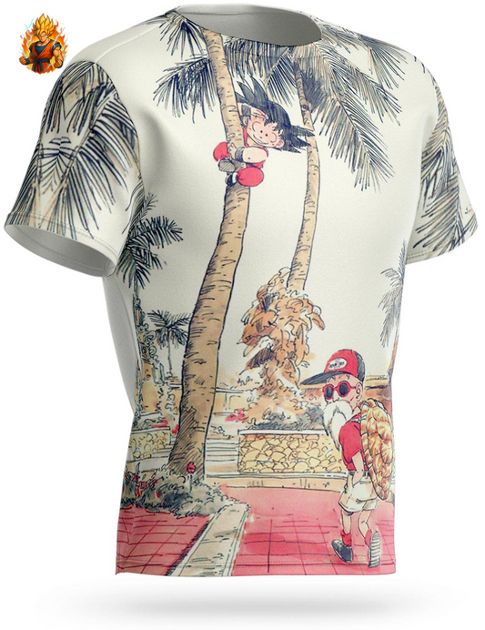 Dragon Ball Goku et Maître Roshi T-shirt-Ma boutique