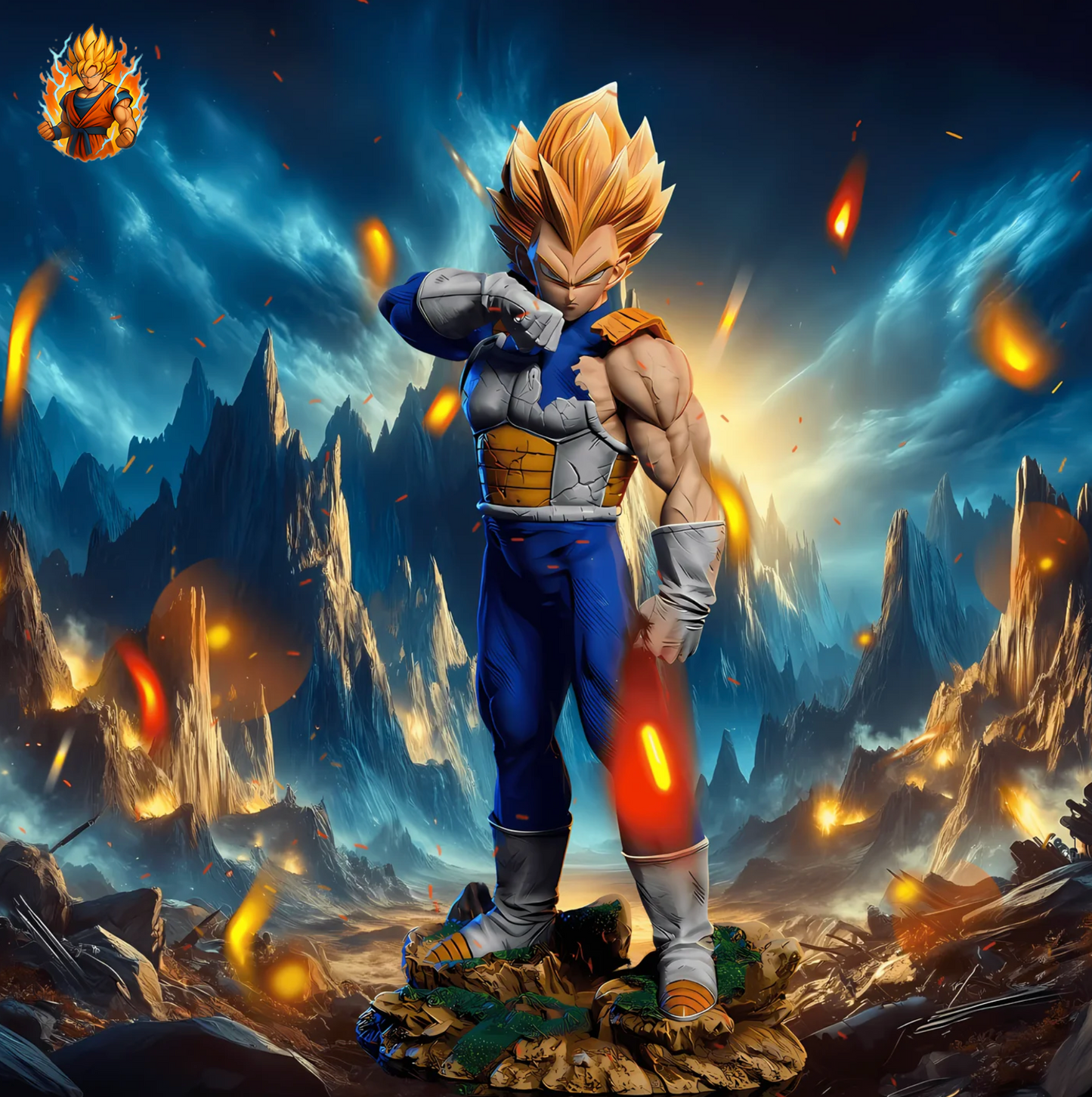 DBZ Vegeta Figurinee de détermination