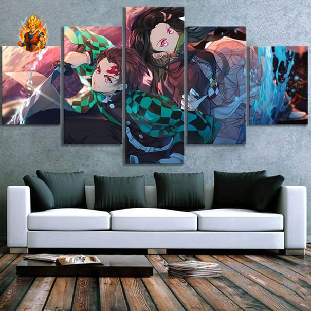 Tableaus de Nezuko et Tanjiro - Demon Slayer