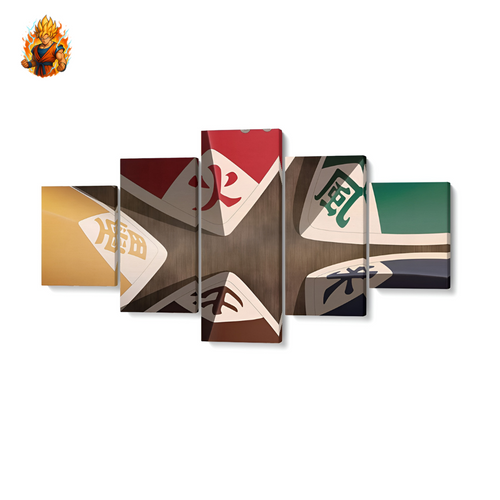 Tableau des cinq nations - Naruto Shippuden-Ma boutique