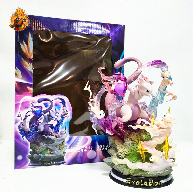 Figurine Pokémon de l'évolution de Mewtwo