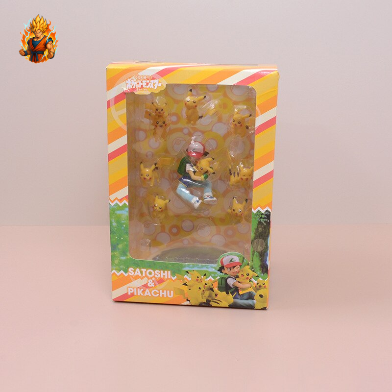 Figurine Pikachu et Sacha