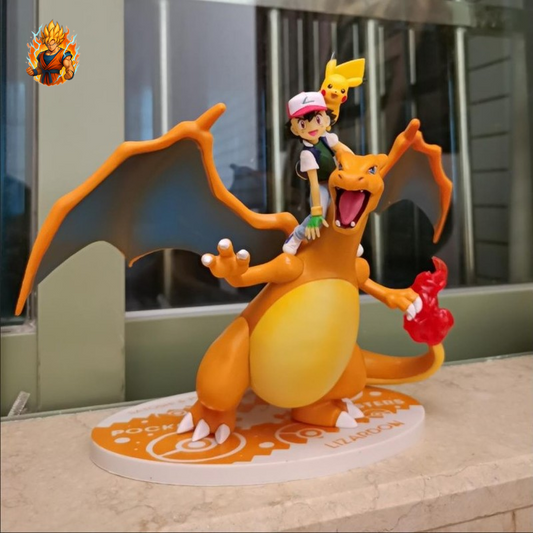 Figurine Dracaufeu Sacha et Pikachu-Ma boutique