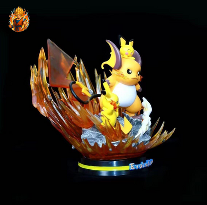 Figurine Pichu Pikachu Raichu Deluxe