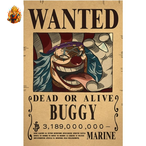 Poster Wanted Baggy Yonko - One Piece-Ma boutique