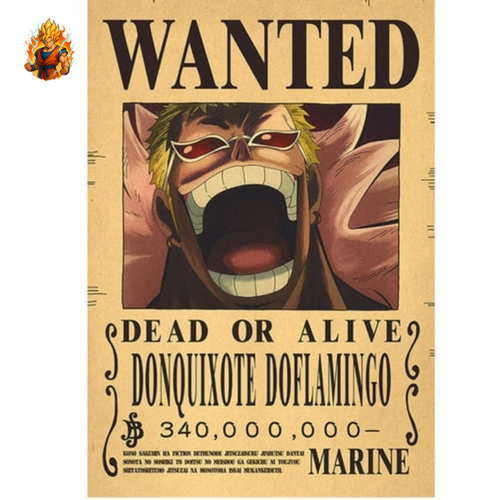 Affiche Recherché Doflamingo - One Piece-Ma boutique