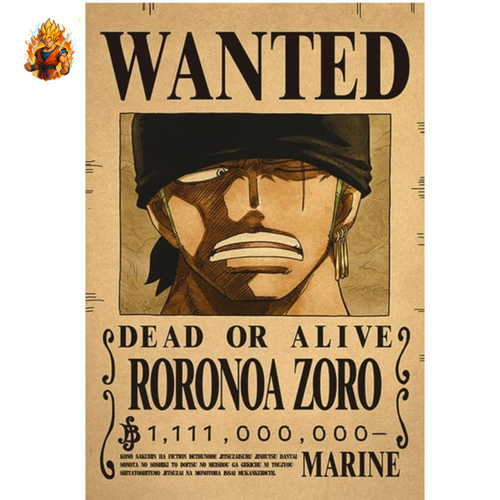 Poster Wanted Roronoa Zoro Post Wano - One Piece-Ma boutique