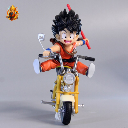 Figurine DBZ goku et Tortue Géniale en Moto