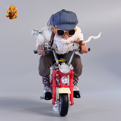Figurine DBZ goku et Tortue Géniale en Moto
