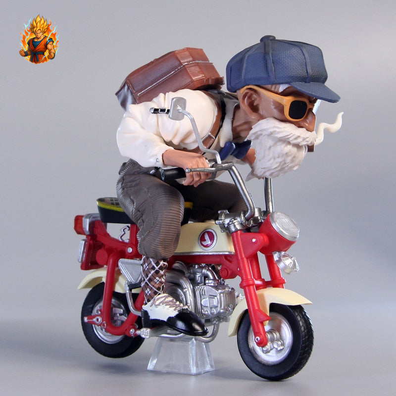 Figurine DBZ goku et Tortue Géniale en Moto