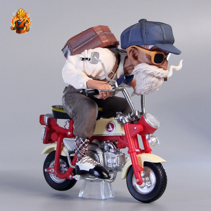 Figurine DBZ goku et Tortue Géniale en Moto