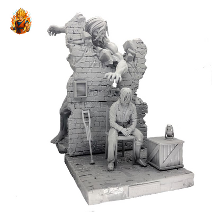 Attaque sur Titan Figurine en résine Titan Assaillant et Eren Jaeger