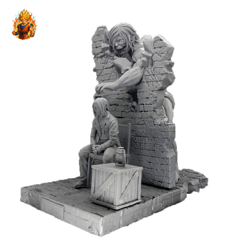Attaque sur Titan Figurine en résine Titan Assaillant et Eren Jaeger