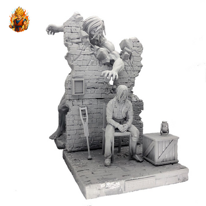 Attaque sur Titan Figurine en résine Titan Assaillant et Eren Jaeger