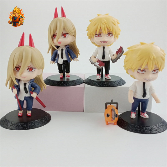 Figurines Chainsaw Man lot de 4-Ma boutique