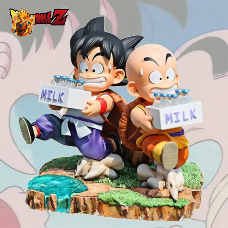 Figurine Sangoku et Krillin livraison lait 15cm-Ma boutique
