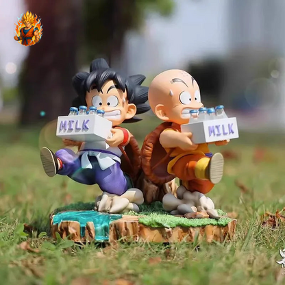 Figurine Sangoku et Krillin livraison lait 15cm