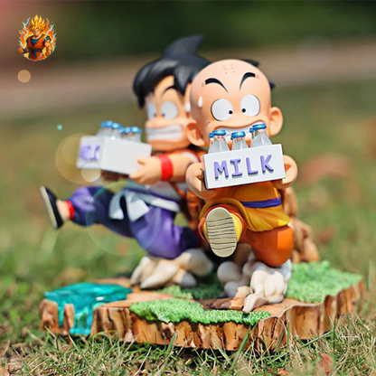 Figurine Sangoku et Krillin livraison lait 15cm