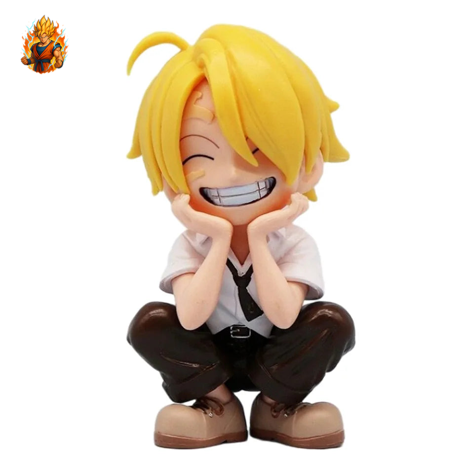 Figurine de Sanji de One Piece avec un rire mignon.-Ma boutique