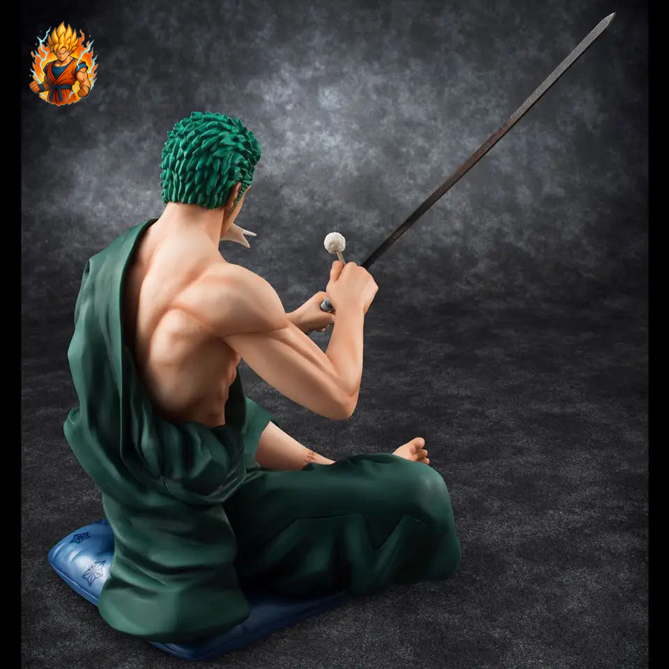 Figurine One Piece Zoro affûtage d'épée