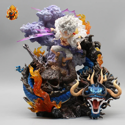 Figurine One Piece Luffy vs Kaido Dragon