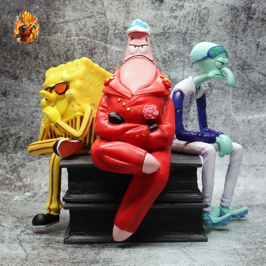 Mélange de figurines l'aventure One Piece & Bob l'éponge-Ma boutique