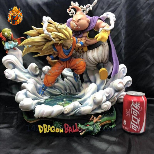 Figurine de collection Goku SSJ3 vs Majin Buu.-Ma boutique